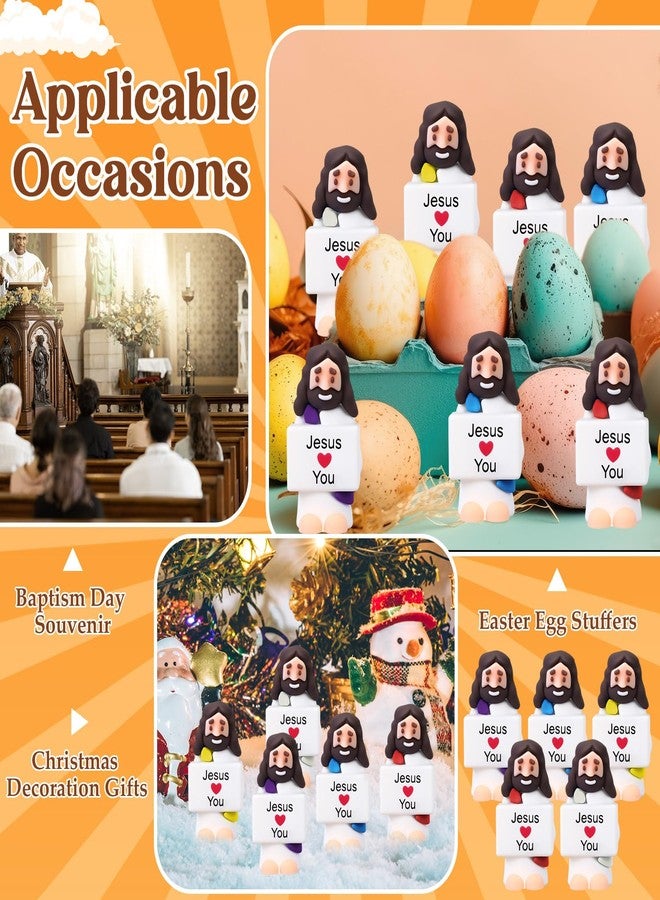 Bememo 50 Pcs Little Jesus Figures Original Design Jesus Loves You Portable Mini Bible Figures Positive Toy for Hide and Seek Christmas Baptism Christian Gifts Encouragement Appreciation Gift - Image 4